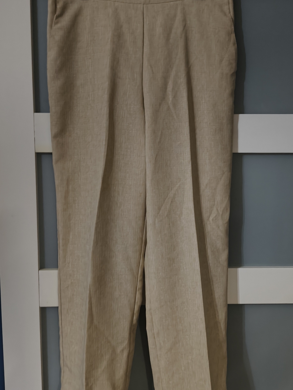 Alfred Dunner Beige Straight-Leg Trousers